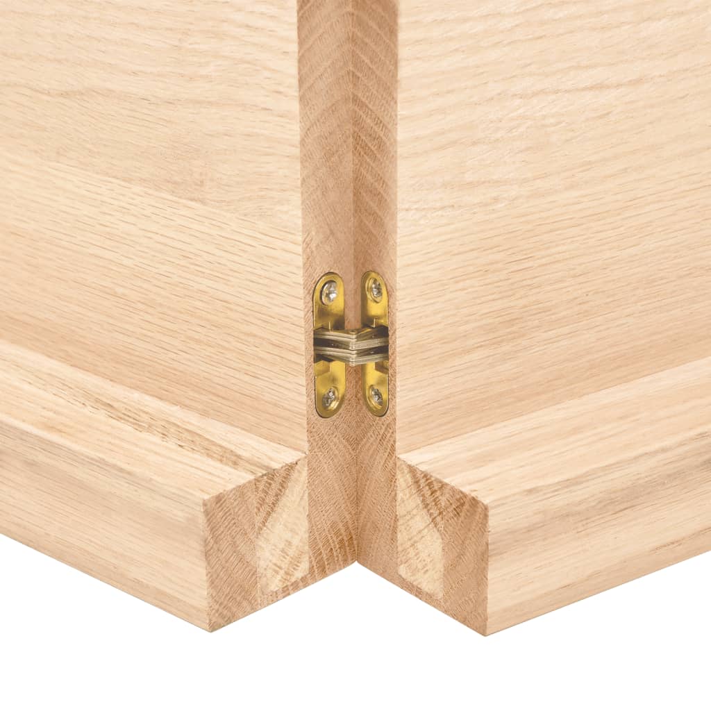 vidaXL Estante de pared madera maciza roble sin tratar 120x30x(2-6) cm