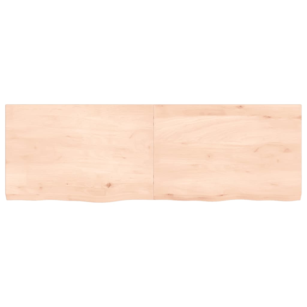 vidaXL Estante de pared madera maciza roble sin tratar 120x40x(2-4) cm