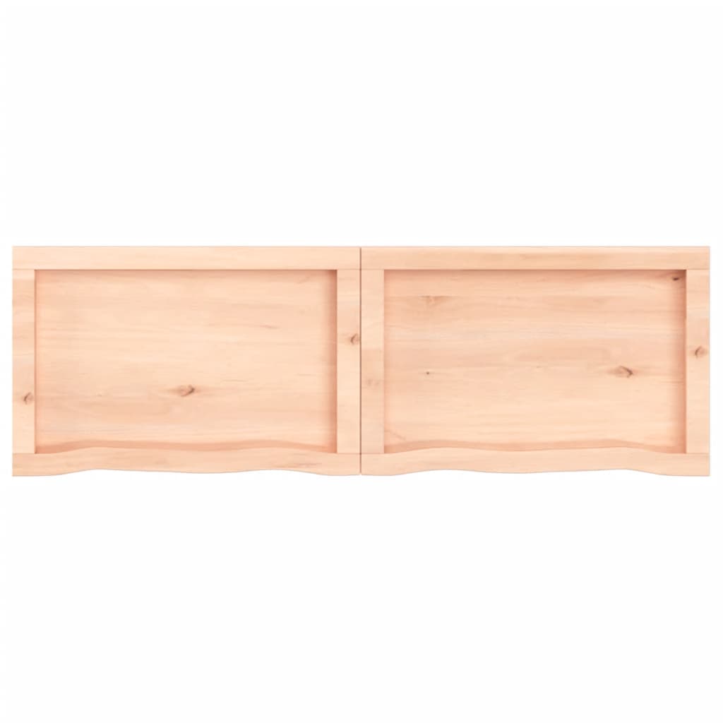 vidaXL Estante de pared madera maciza roble sin tratar 120x40x(2-4) cm