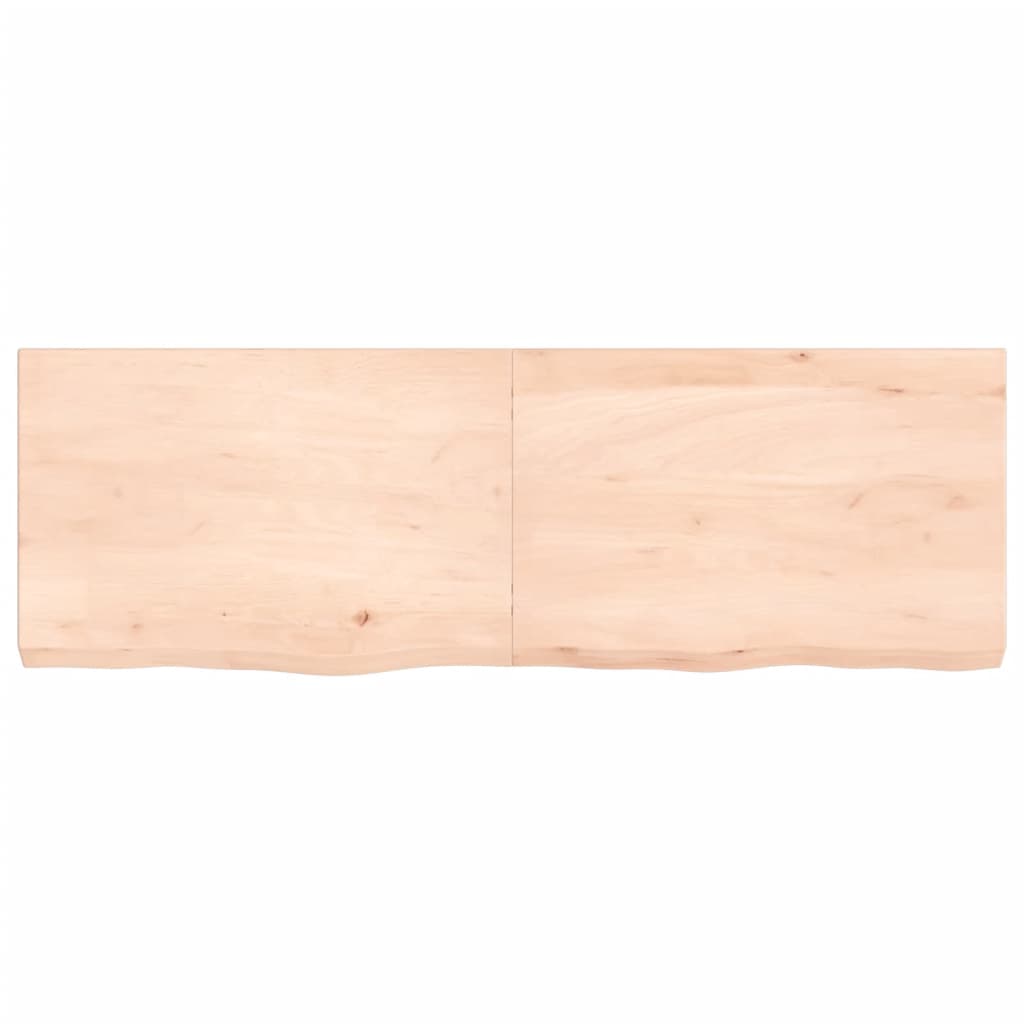 vidaXL Estante de pared madera maciza roble sin tratar 120x40x(2-6) cm