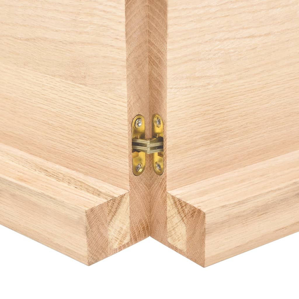 vidaXL Estante de pared madera maciza roble sin tratar 120x40x(2-6) cm