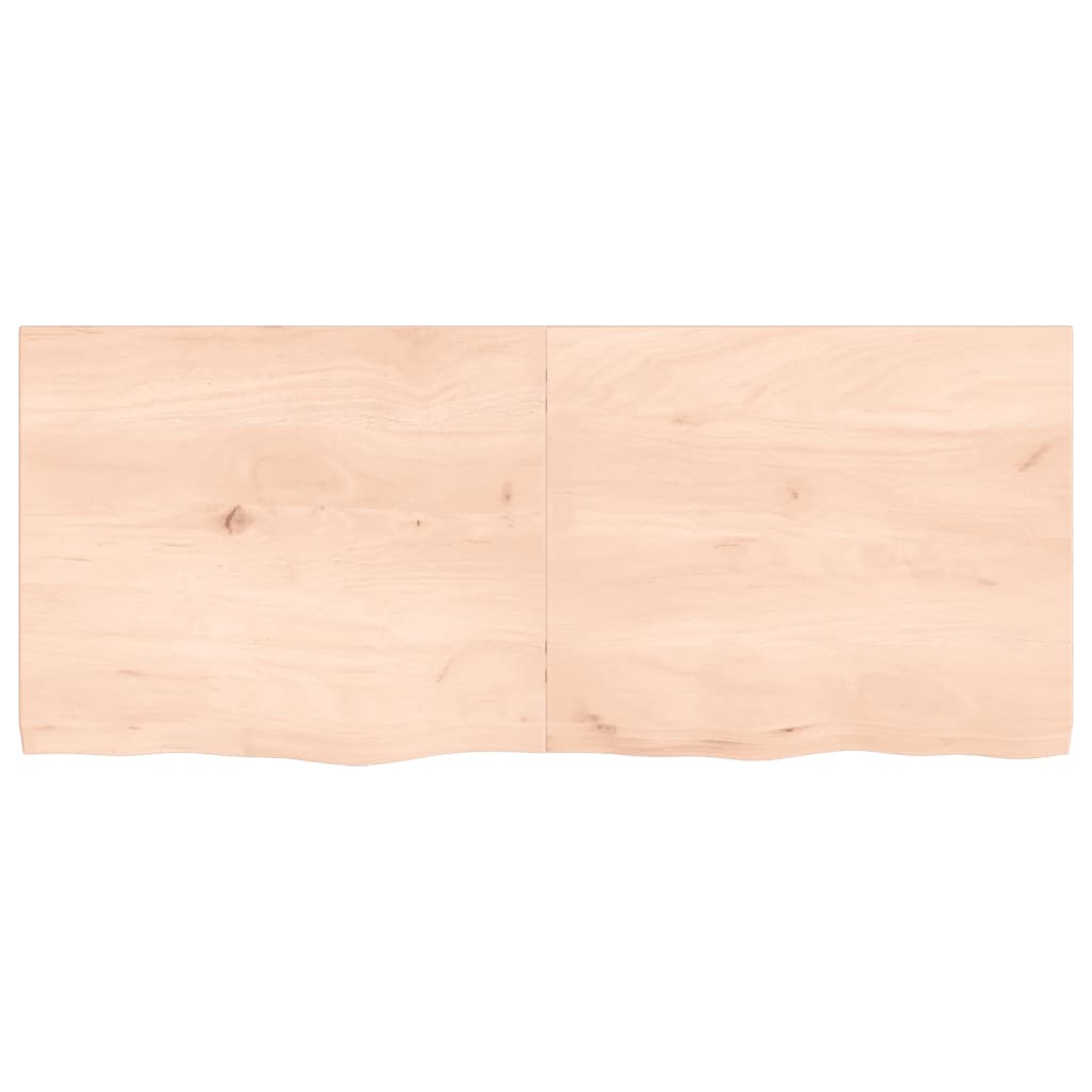 vidaXL Estante de pared madera maciza roble sin tratar 120x50x(2-4) cm