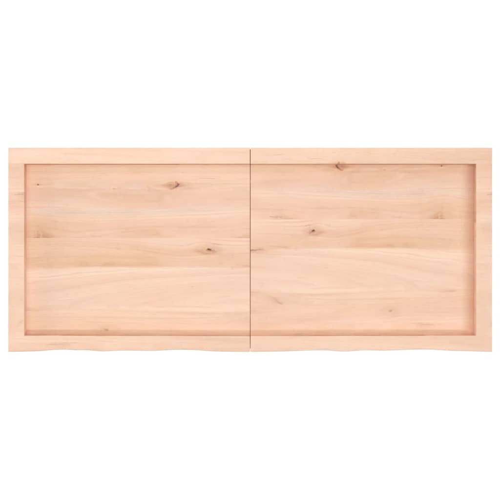 vidaXL Estante de pared madera maciza roble sin tratar 120x50x(2-4) cm