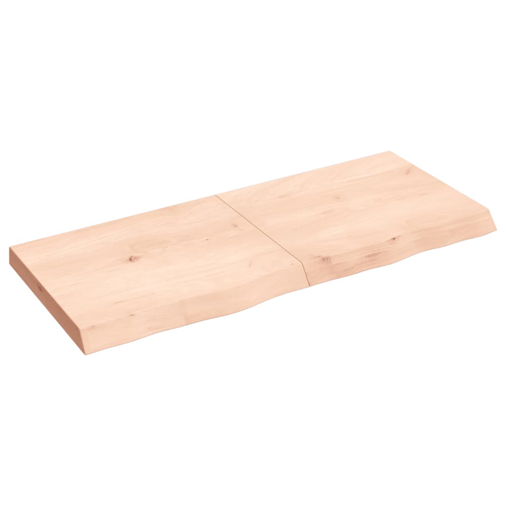 vidaXL Estante de pared madera maciza roble sin tratar 120x50x(2-6) cm