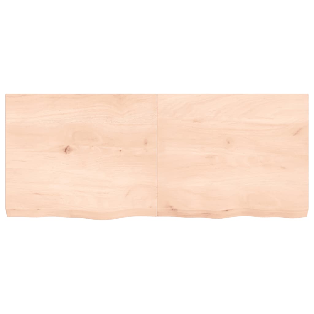 vidaXL Estante de pared madera maciza roble sin tratar 120x50x(2-6) cm