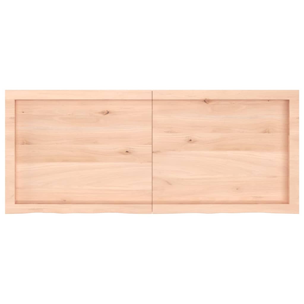 vidaXL Estante de pared madera maciza roble sin tratar 120x50x(2-6) cm