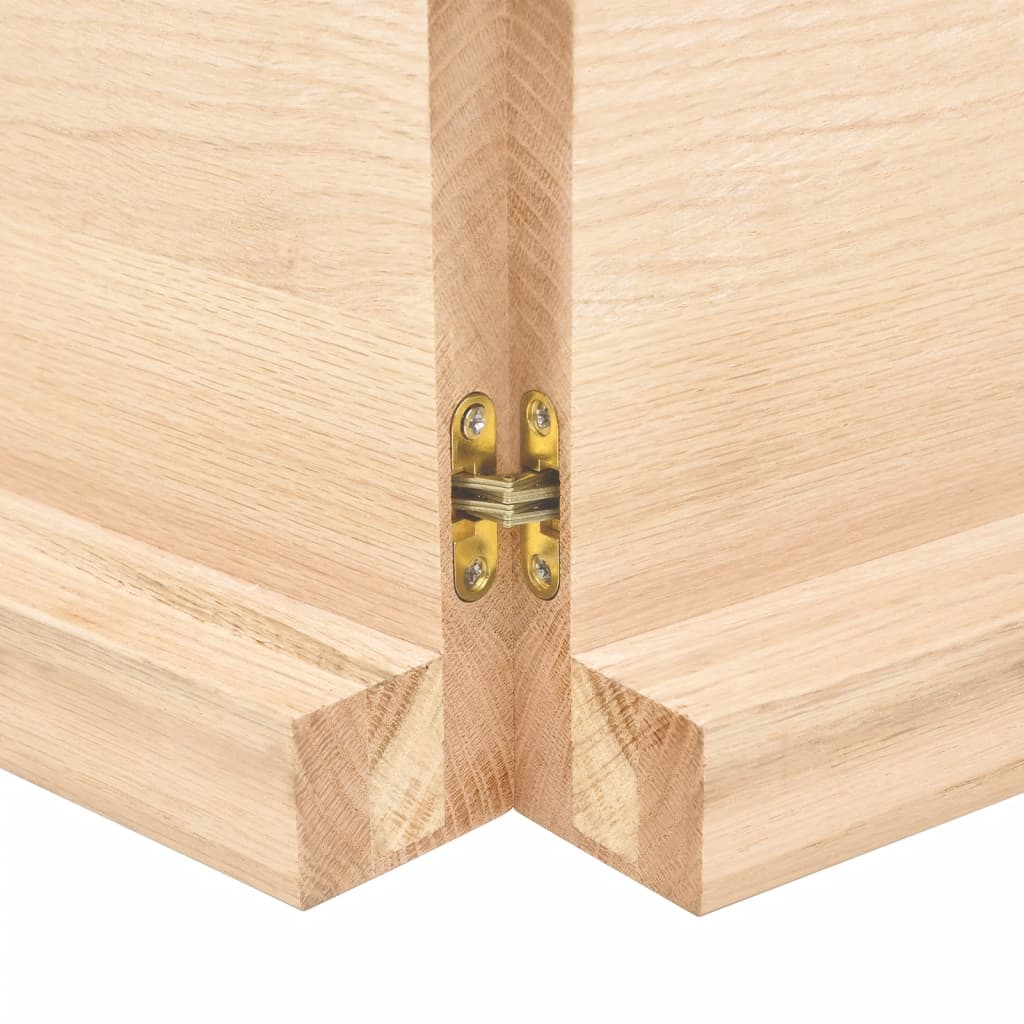 vidaXL Estante de pared madera maciza roble sin tratar 120x50x(2-6) cm