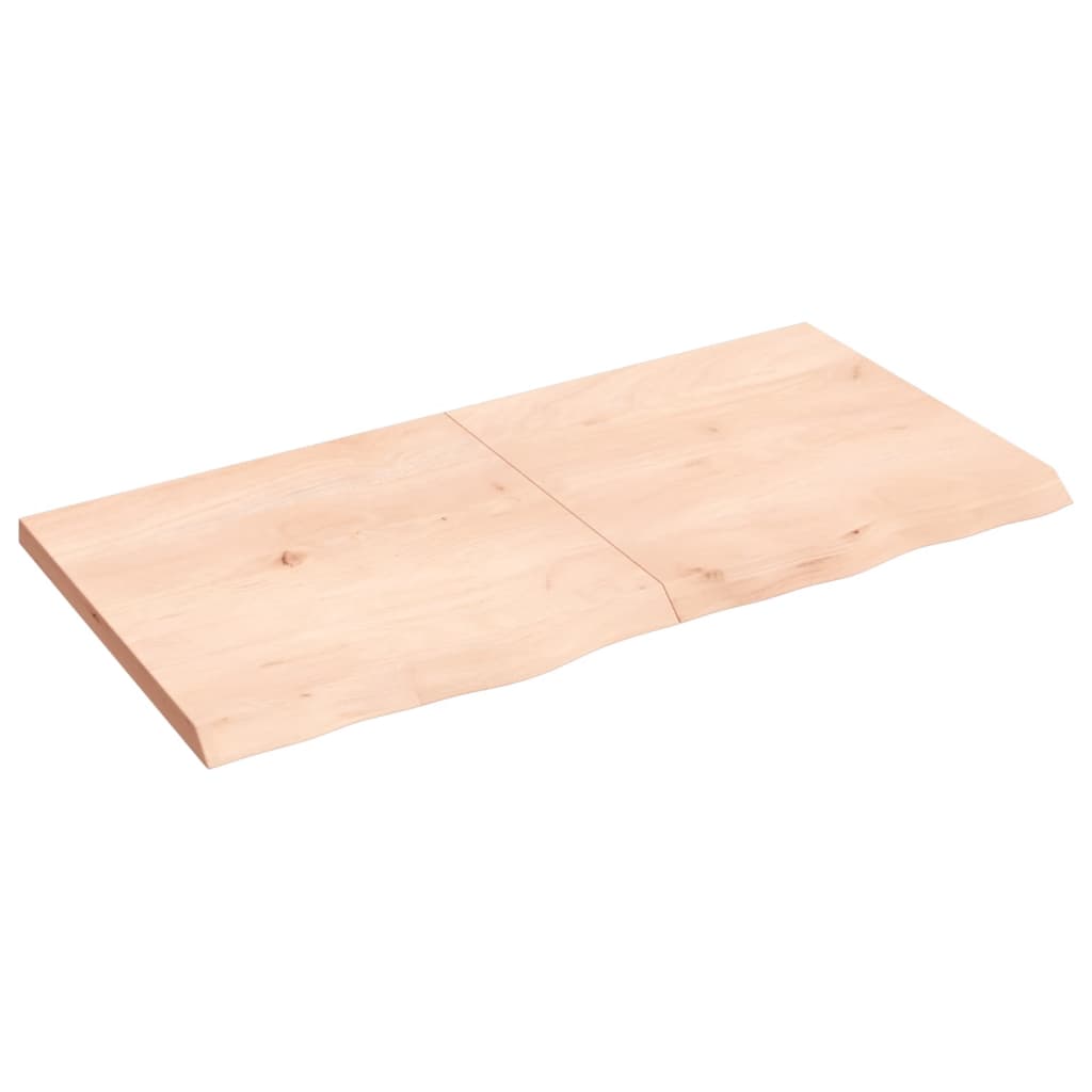 vidaXL Estante de pared madera maciza roble sin tratar 120x60x(2-4) cm