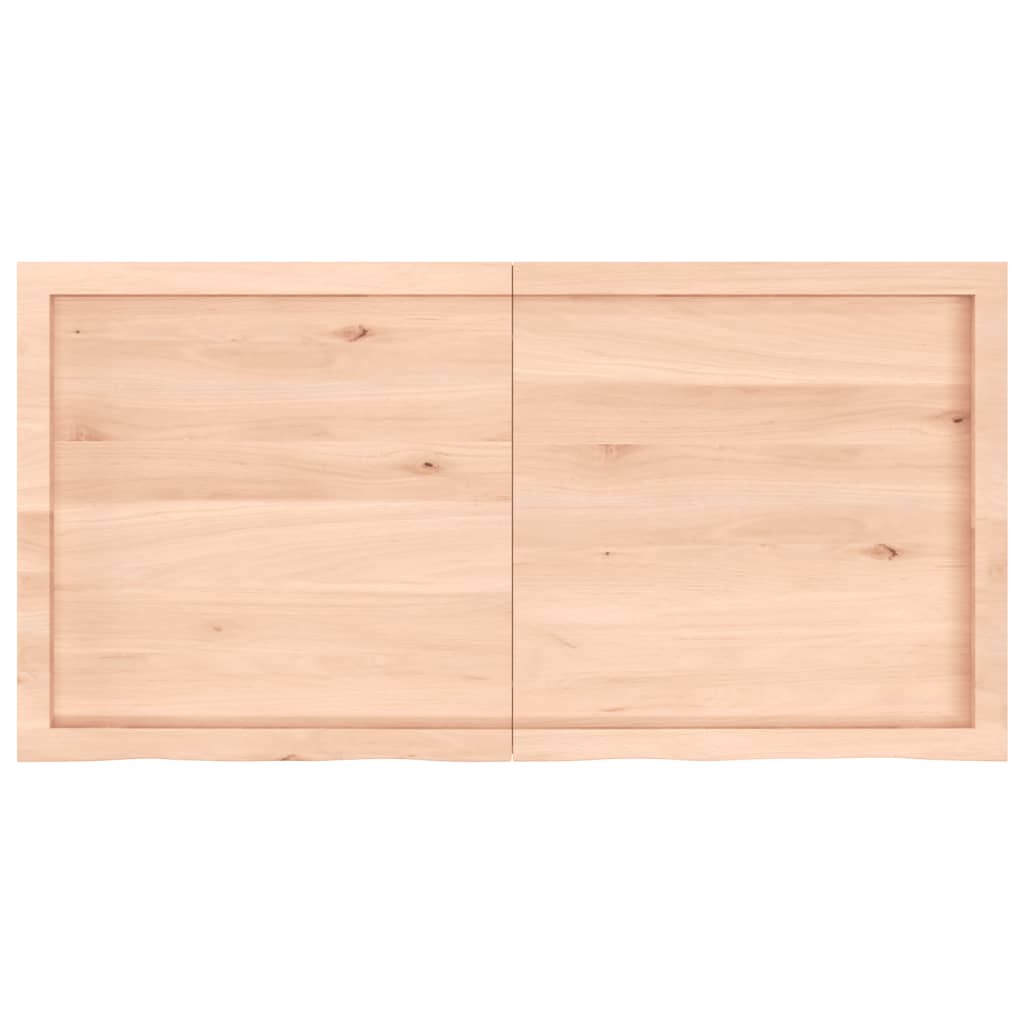 vidaXL Estante de pared madera maciza roble sin tratar 120x60x(2-4) cm