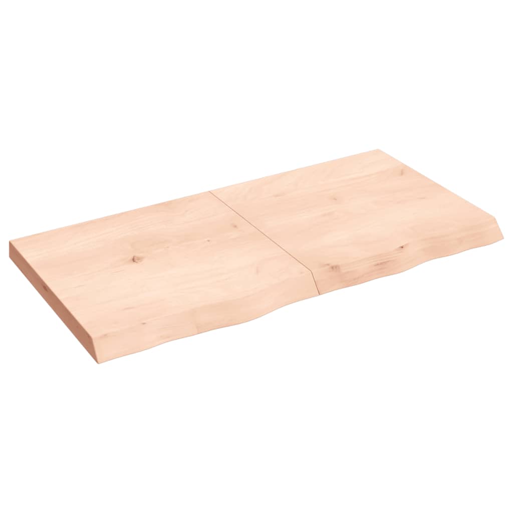 vidaXL Estante de pared madera maciza roble sin tratar 120x60x(2-6) cm