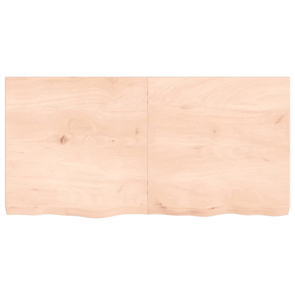 vidaXL Estante de pared madera maciza roble sin tratar 120x60x(2-6) cm