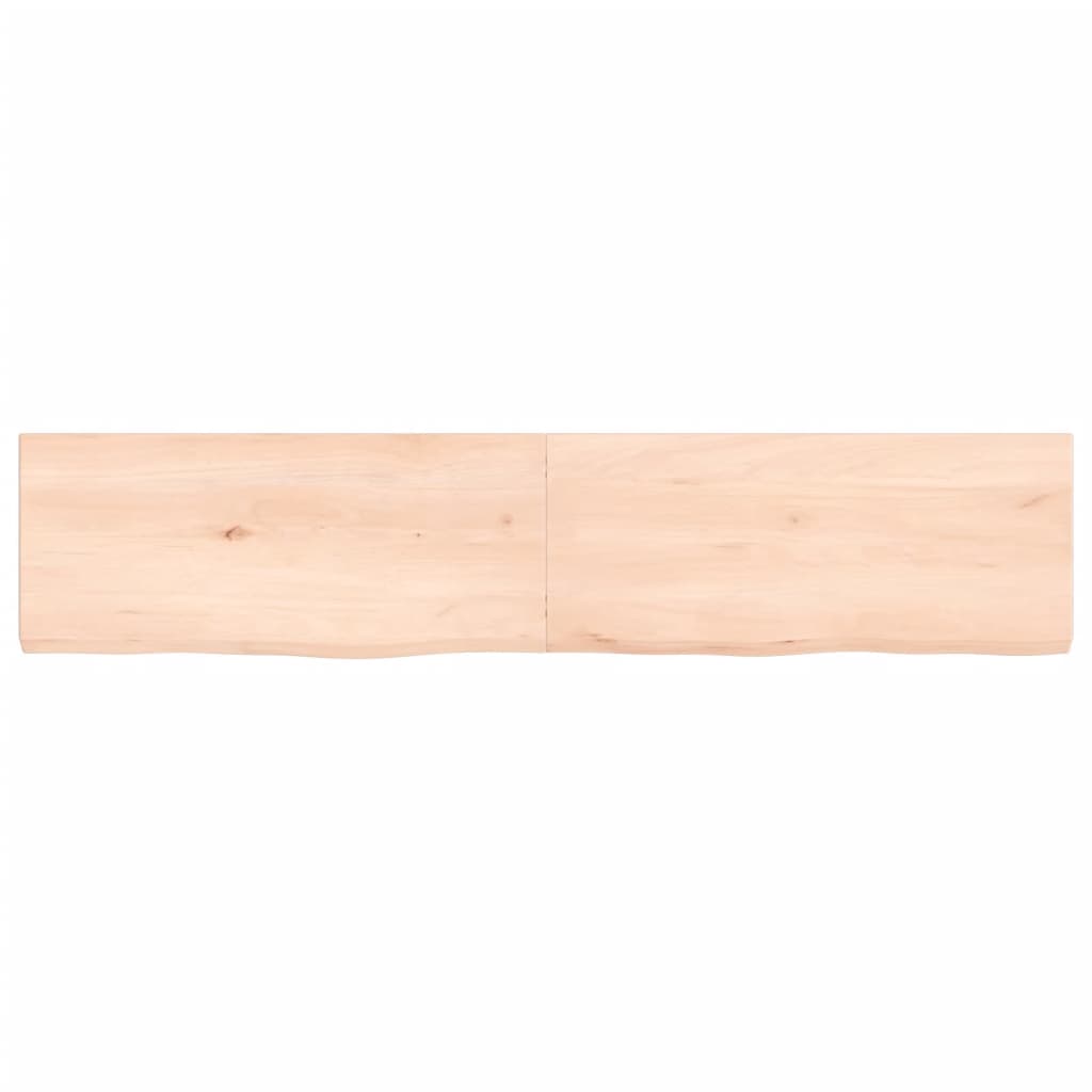 vidaXL Estante de pared madera maciza roble sin tratar 140x30x(2-4) cm