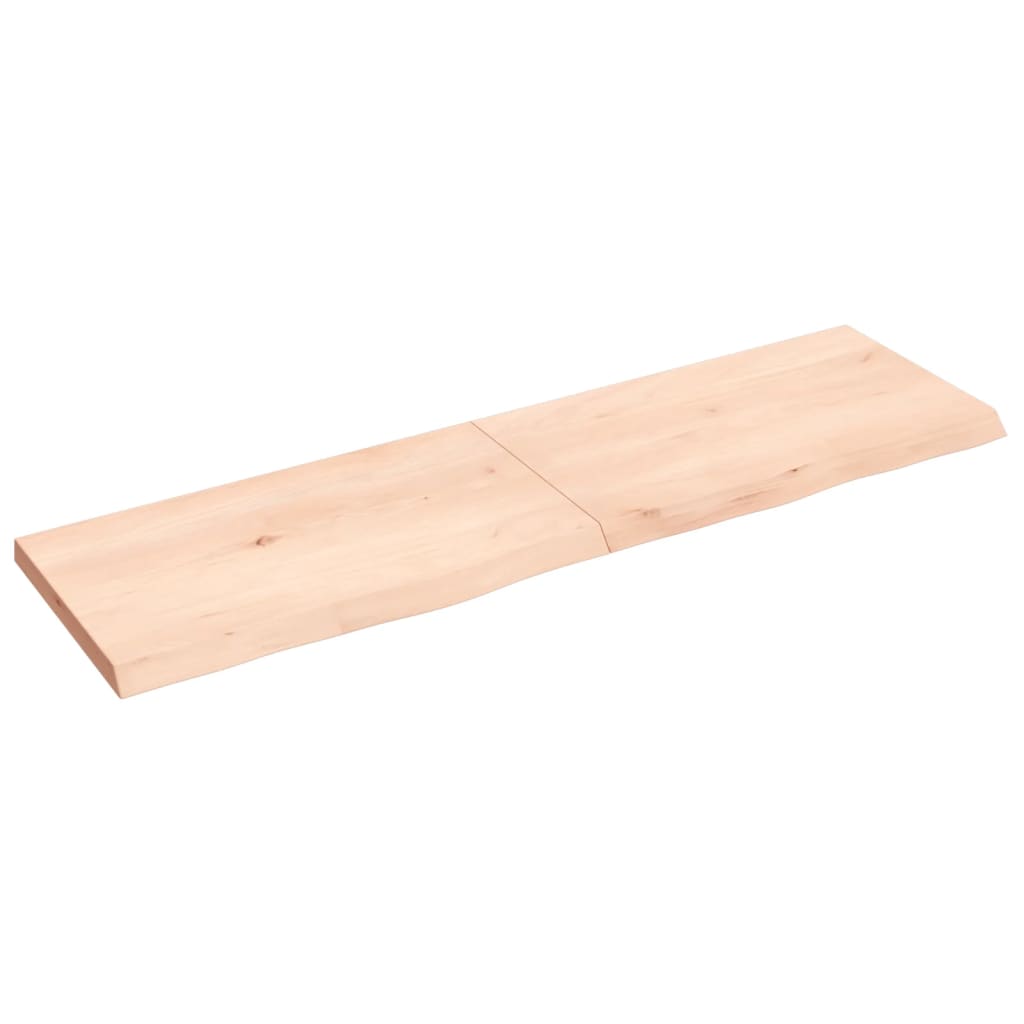 vidaXL Estante de pared madera maciza roble sin tratar 140x40x(2-4) cm