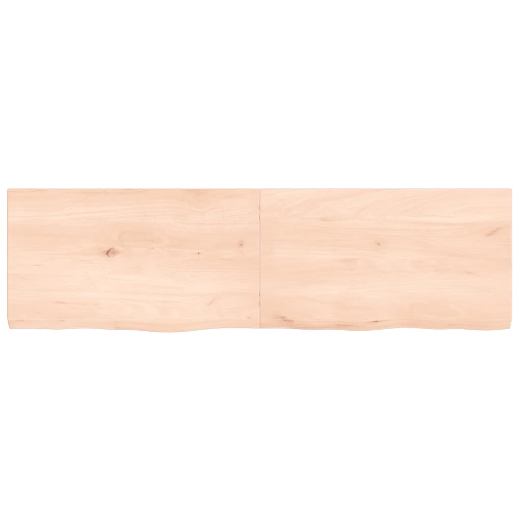 vidaXL Estante de pared madera maciza roble sin tratar 140x40x(2-4) cm