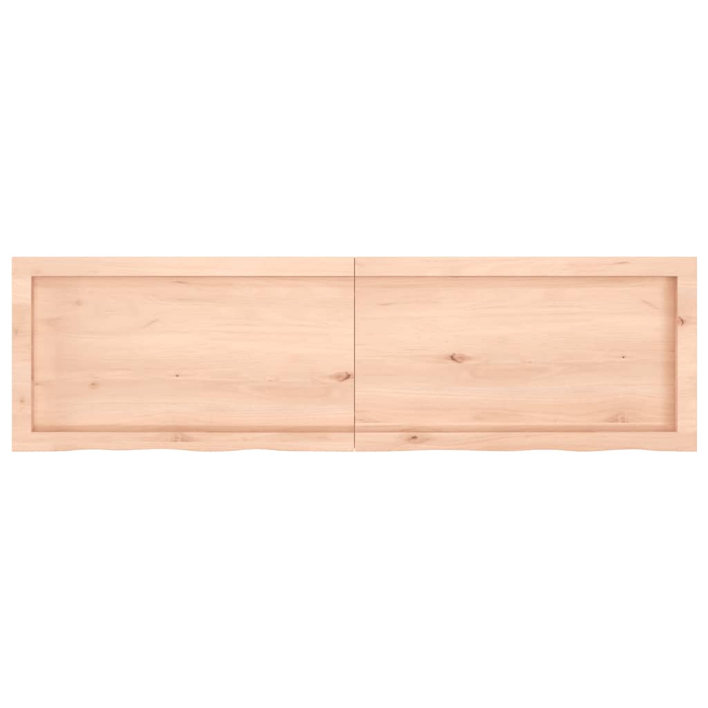 vidaXL Estante de pared madera maciza roble sin tratar 140x40x(2-4) cm