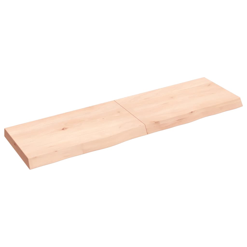 vidaXL Estante de pared madera maciza roble sin tratar 140x40x(2-6) cm