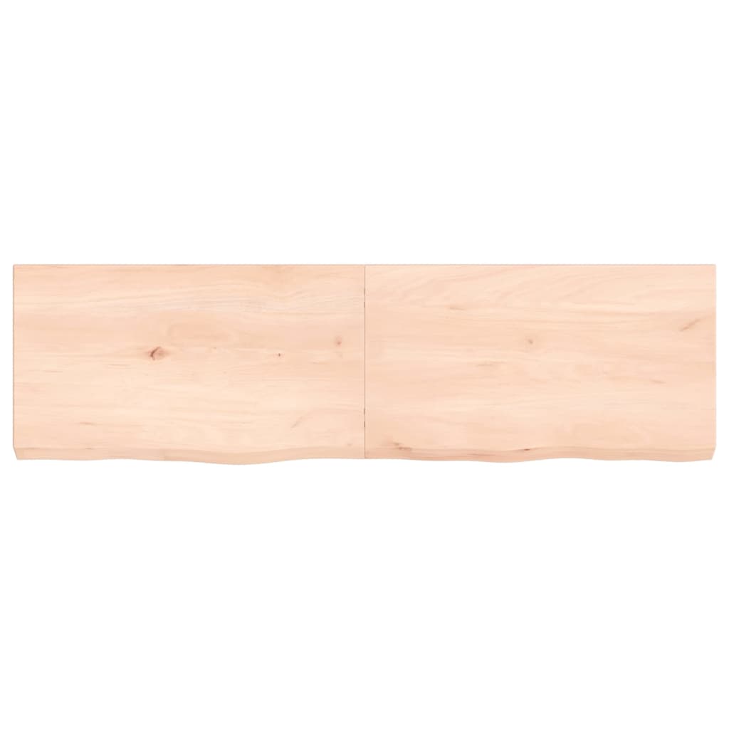 vidaXL Estante de pared madera maciza roble sin tratar 140x40x(2-6) cm