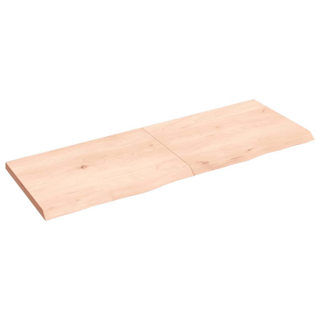 vidaXL Estante de pared madera maciza roble sin tratar 140x50x(2-4) cm