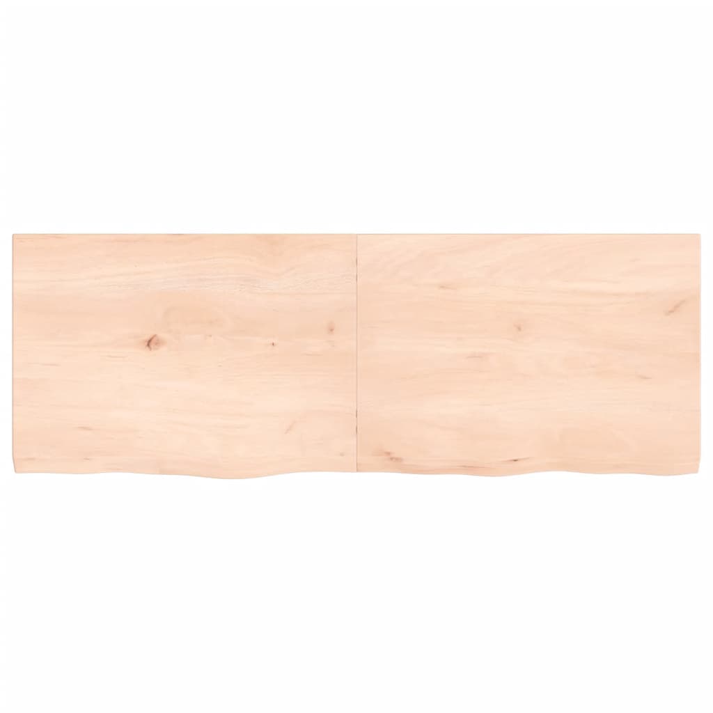 vidaXL Estante de pared madera maciza roble sin tratar 140x50x(2-4) cm