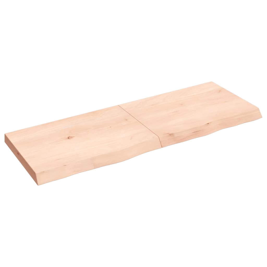 vidaXL Estante de pared madera maciza roble sin tratar 140x50x(2-6) cm