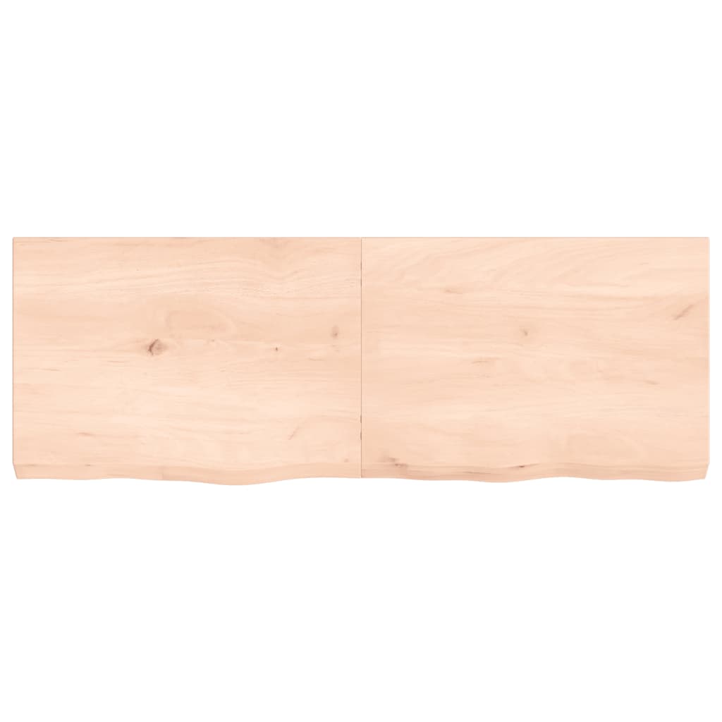 vidaXL Estante de pared madera maciza roble sin tratar 140x50x(2-6) cm