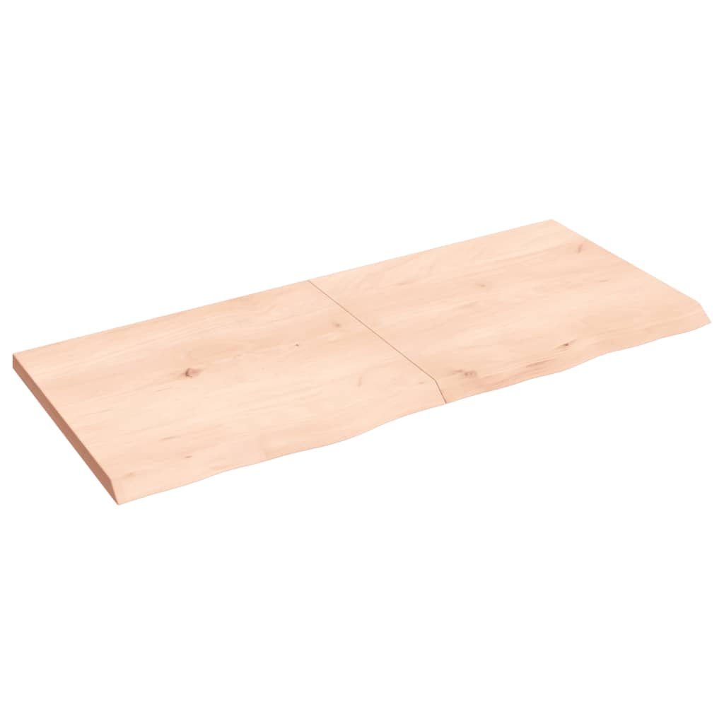 vidaXL Estante de pared madera maciza roble sin tratar 140x60x(2-4) cm