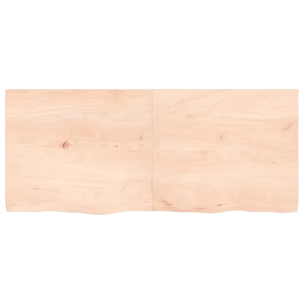 vidaXL Estante de pared madera maciza roble sin tratar 140x60x(2-4) cm