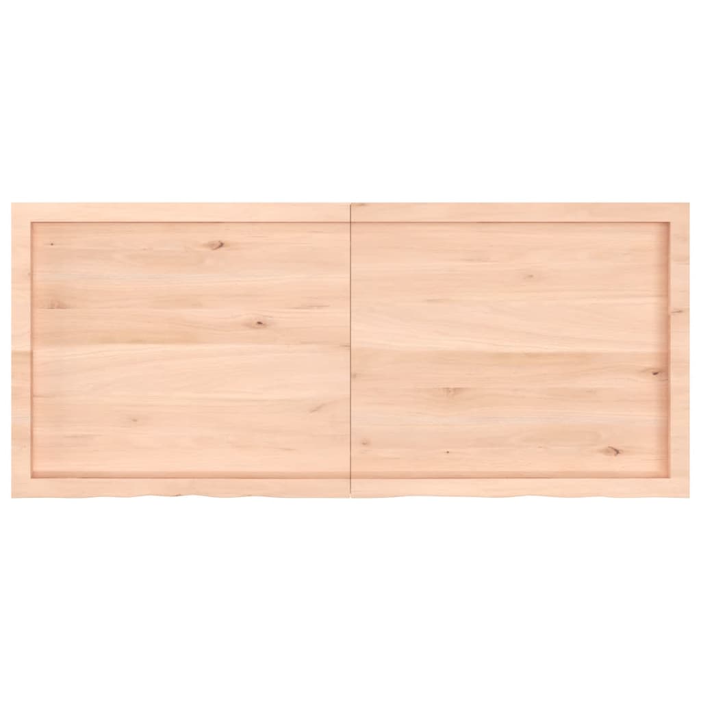 vidaXL Estante de pared madera maciza roble sin tratar 140x60x(2-4) cm