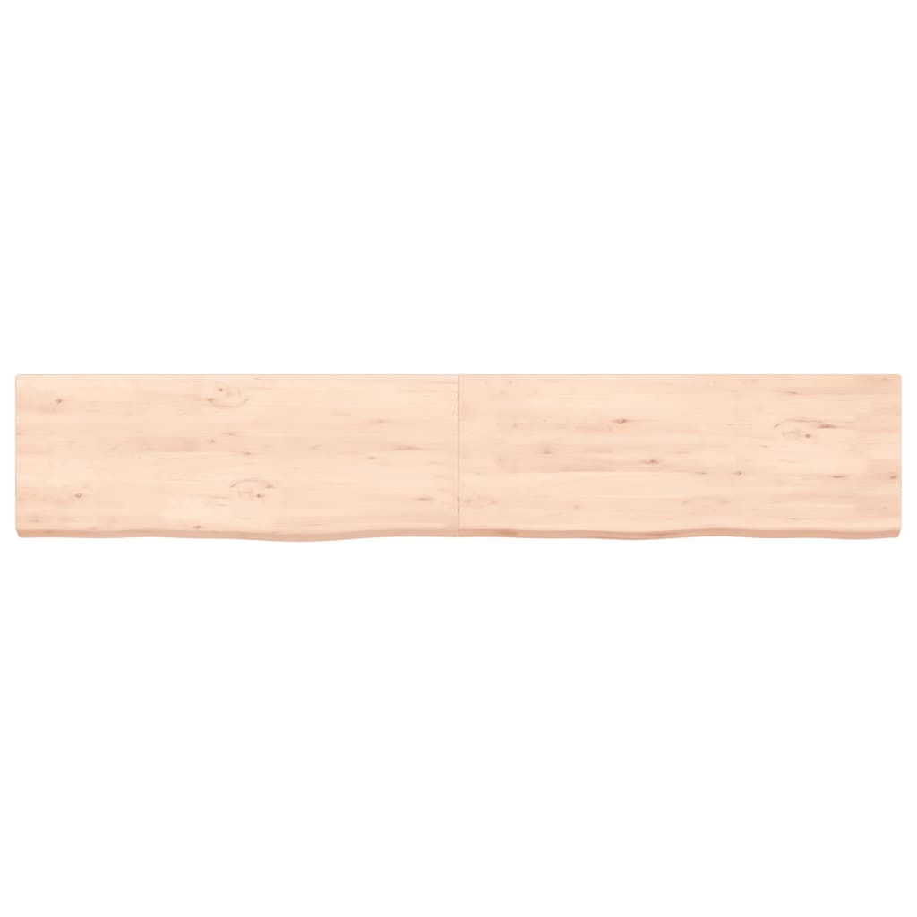 vidaXL Estante de pared madera maciza roble sin tratar 160x30x(2-4) cm