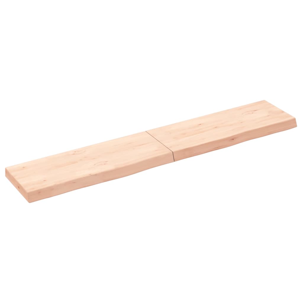 vidaXL Estante de pared madera maciza roble sin tratar 160x30x(2-6) cm