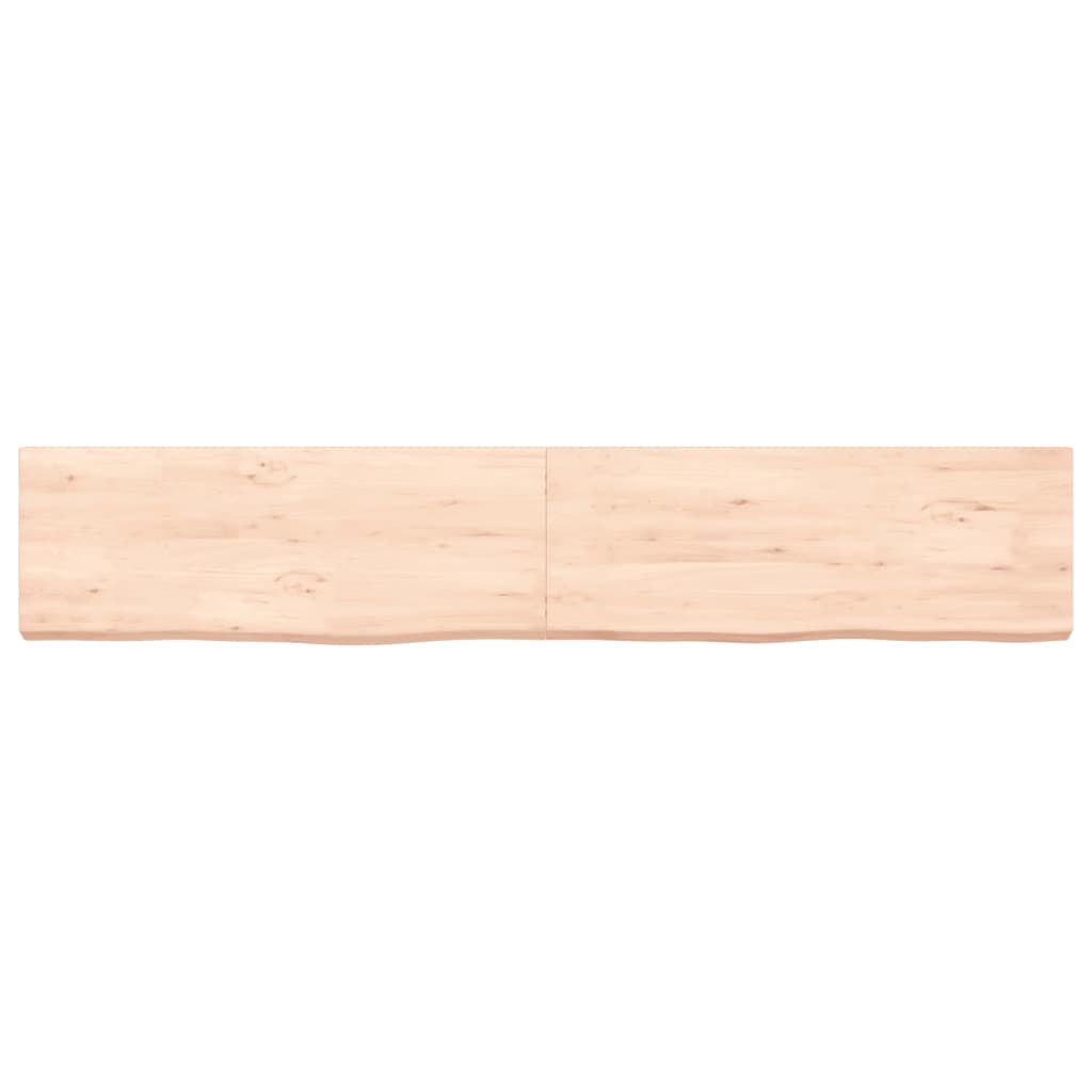 vidaXL Estante de pared madera maciza roble sin tratar 160x30x(2-6) cm