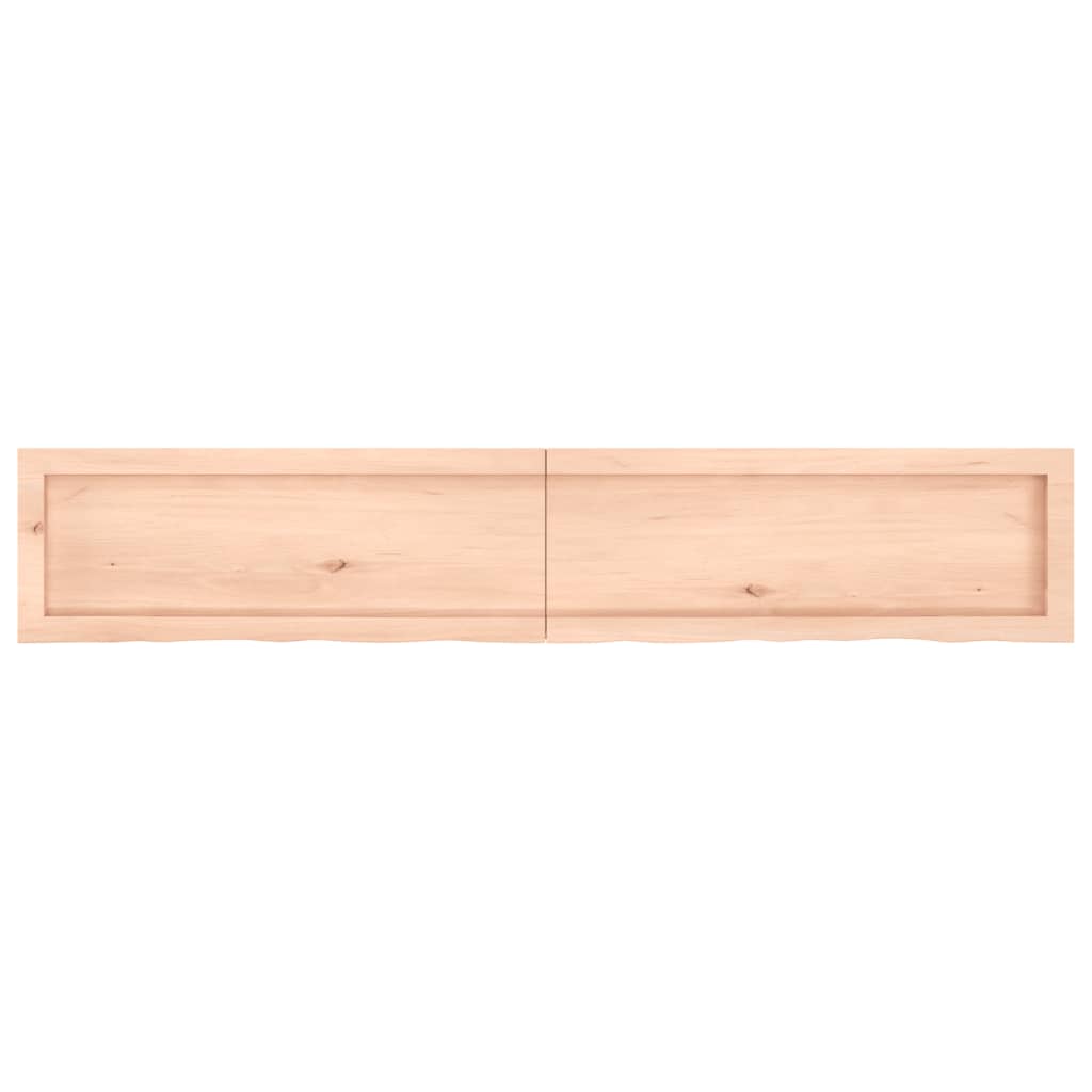 vidaXL Estante de pared madera maciza roble sin tratar 160x30x(2-6) cm