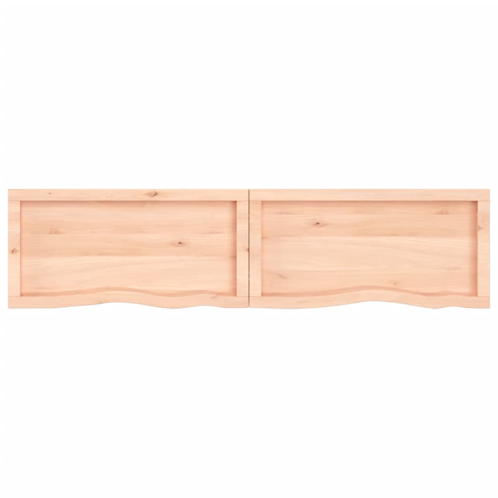 vidaXL Estante de pared madera maciza roble sin tratar 160x40x(2-6) cm