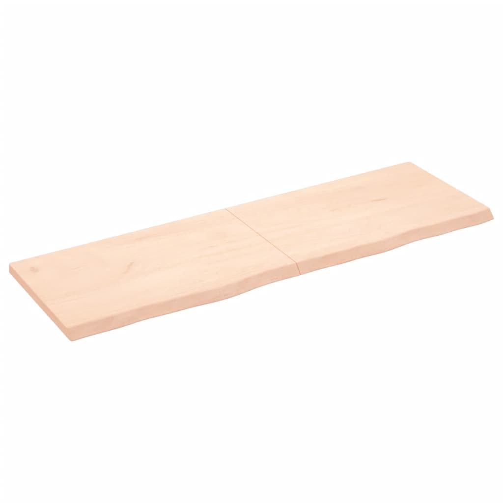 vidaXL Estante de pared madera maciza roble sin tratar 160x50x(2-4) cm