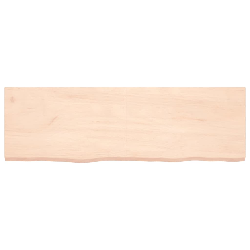 vidaXL Estante de pared madera maciza roble sin tratar 160x50x(2-4) cm