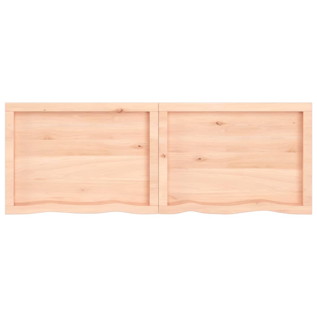 vidaXL Estante de pared madera maciza roble sin tratar 160x50x(2-4) cm