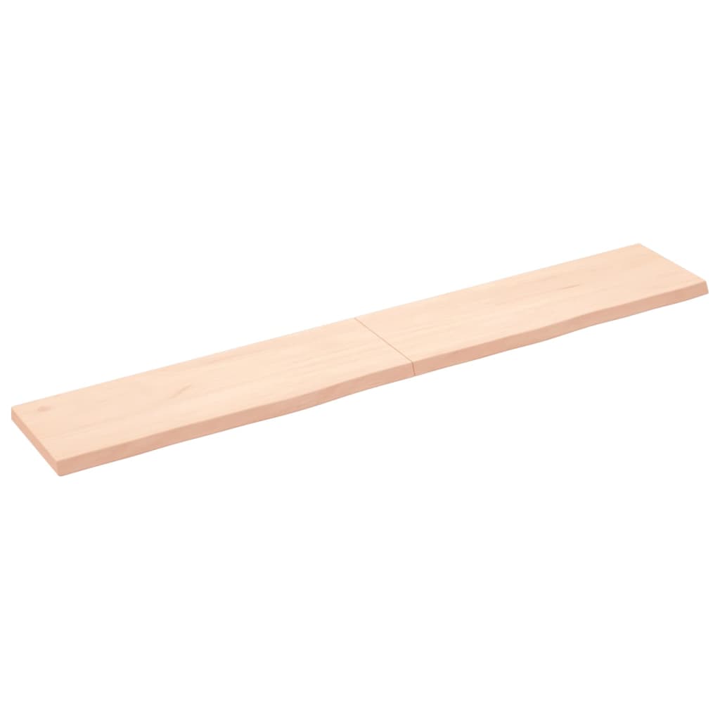 vidaXL Estante de pared madera maciza roble sin tratar 180x30x(2-4) cm