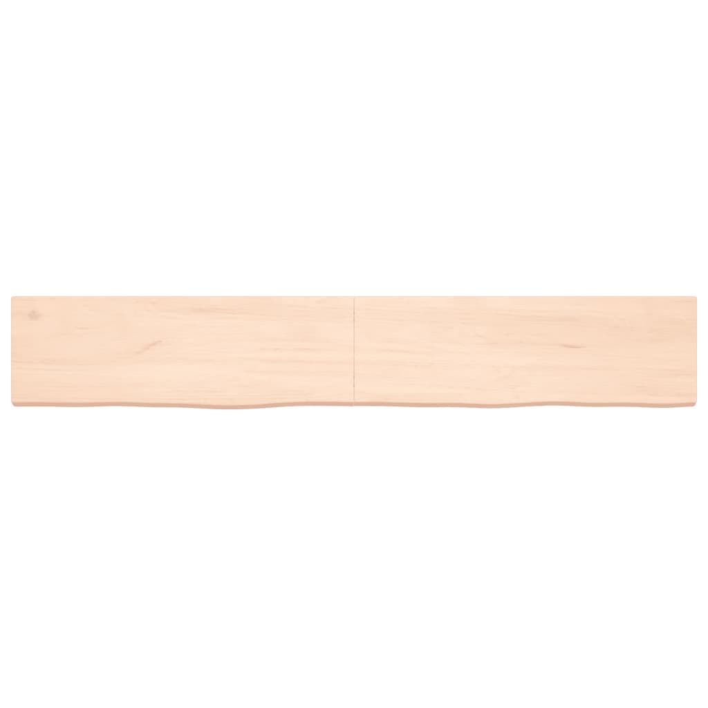 vidaXL Estante de pared madera maciza roble sin tratar 180x30x(2-4) cm