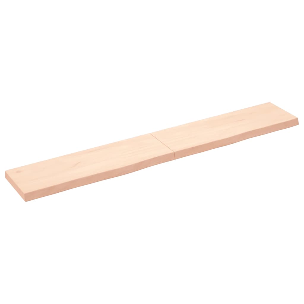 vidaXL Estante de pared madera maciza roble sin tratar 180x30x(2-6) cm