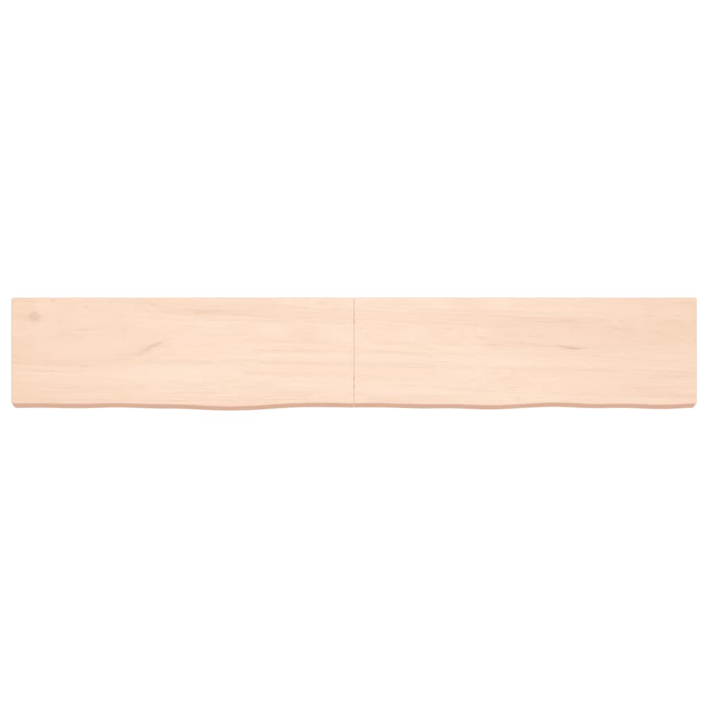 vidaXL Estante de pared madera maciza roble sin tratar 180x30x(2-6) cm