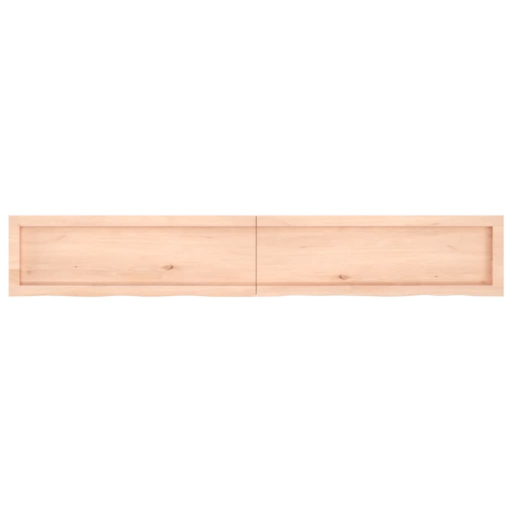 vidaXL Estante de pared madera maciza roble sin tratar 180x30x(2-6) cm