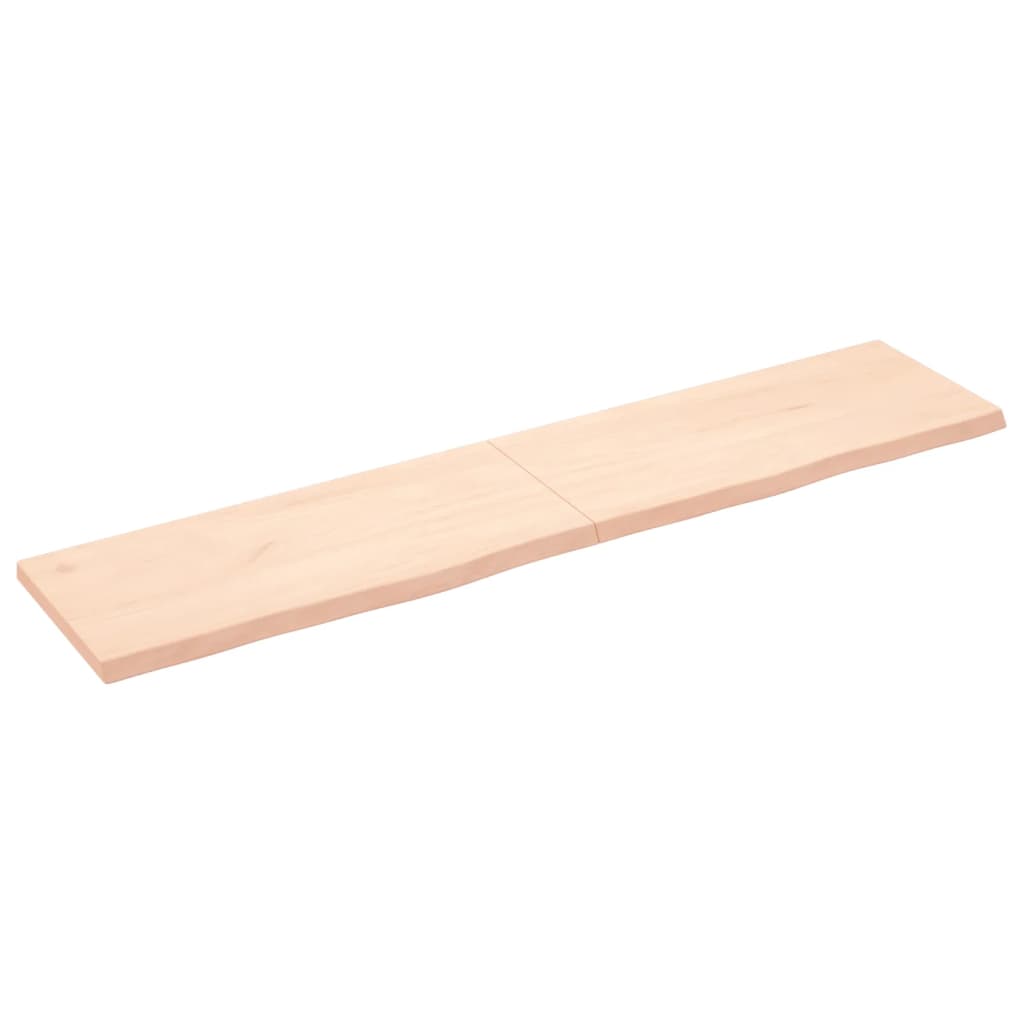 vidaXL Estante de pared madera maciza roble sin tratar 180x40x(2-4) cm