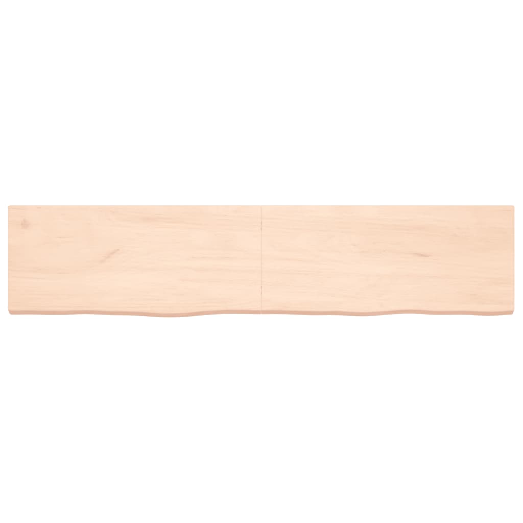 vidaXL Estante de pared madera maciza roble sin tratar 180x40x(2-4) cm