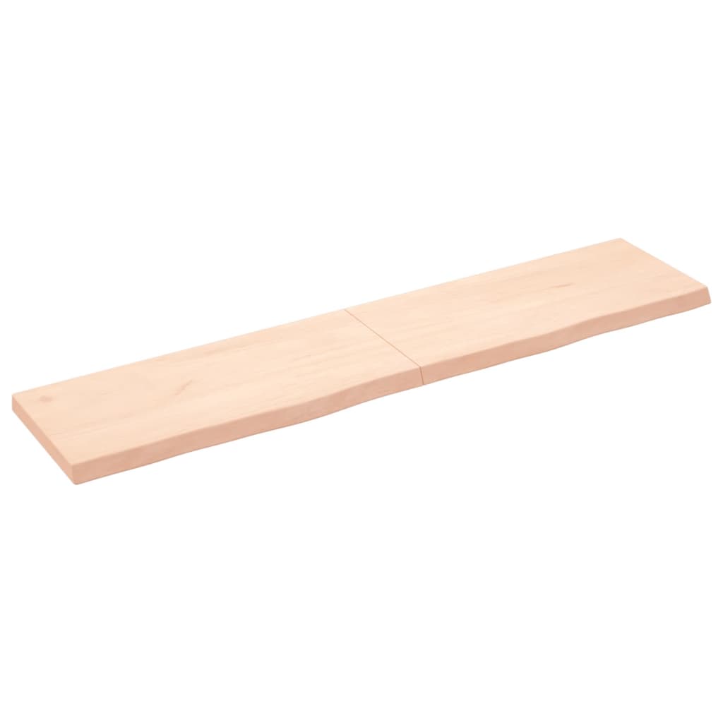 vidaXL Estante de pared madera maciza roble sin tratar 180x40x(2-6) cm