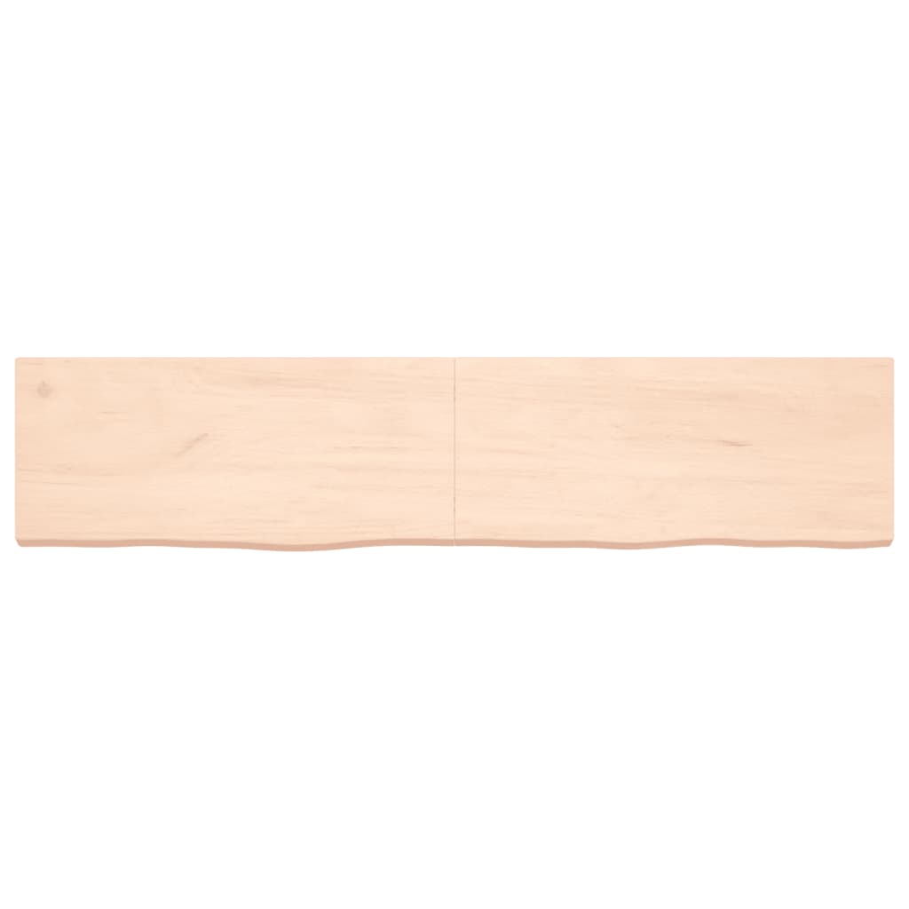 vidaXL Estante de pared madera maciza roble sin tratar 180x40x(2-6) cm