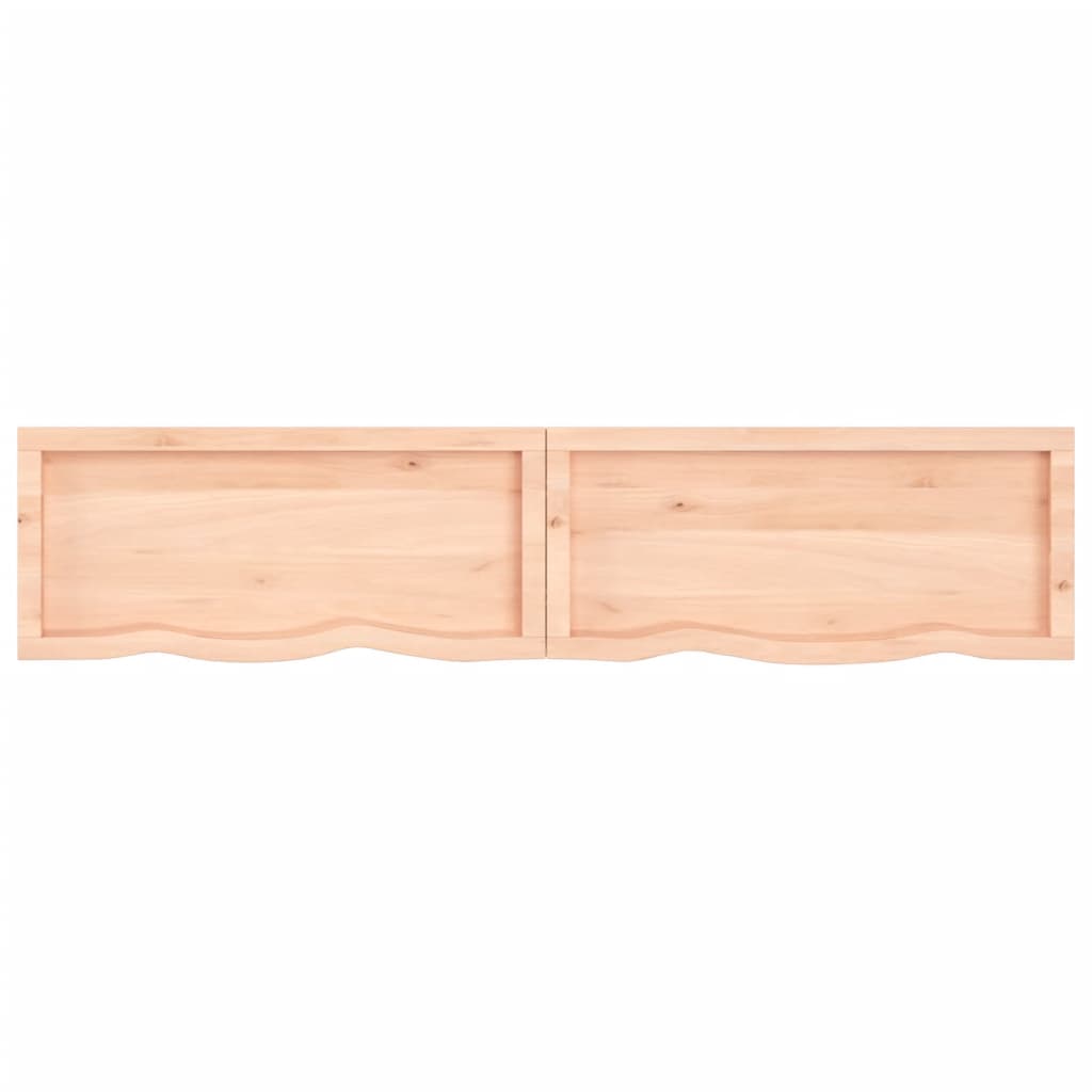 vidaXL Estante de pared madera maciza roble sin tratar 180x40x(2-6) cm