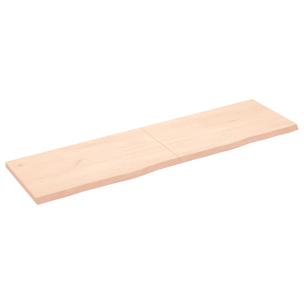 vidaXL Estante de pared madera maciza roble sin tratar 180x50x(2-4) cm