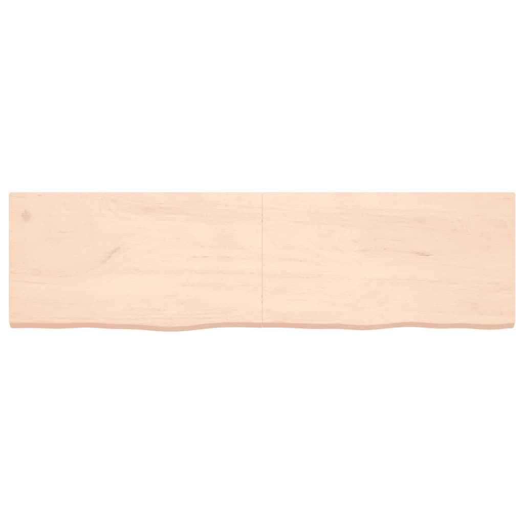 vidaXL Estante de pared madera maciza roble sin tratar 180x50x(2-4) cm