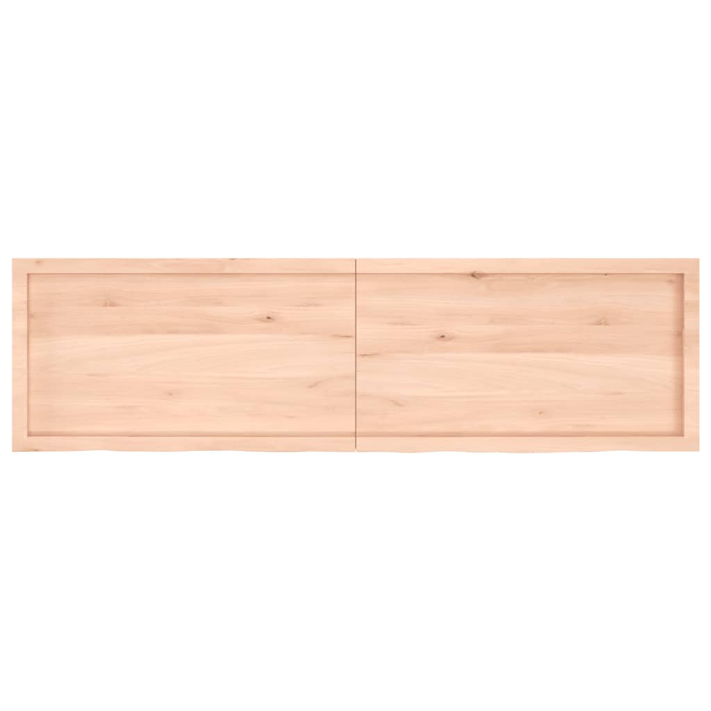 vidaXL Estante de pared madera maciza roble sin tratar 180x50x(2-4) cm