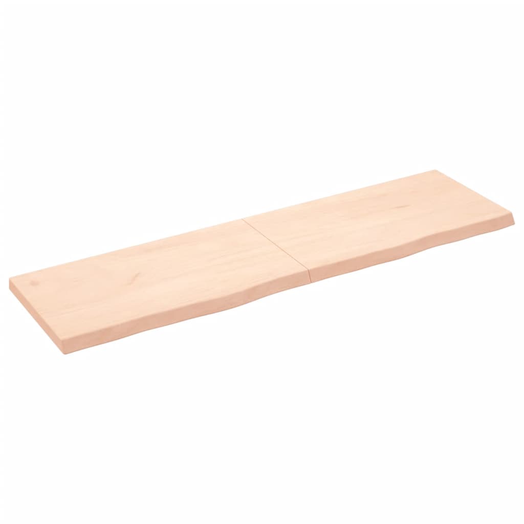 vidaXL Estante de pared madera maciza roble sin tratar 180x50x(2-6) cm